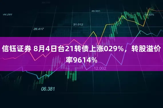 信钰证券 8月4日台21转债上涨029%，转股溢价率9614%
