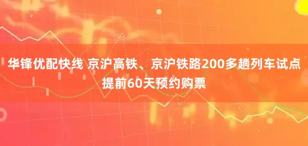 华锋优配快线 京沪高铁、京沪铁路200多趟列车试点提前60天预约购票